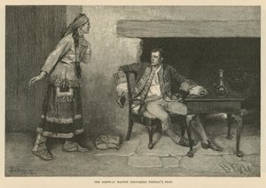 ポンティアックの陰謀を暴くオジブウェイの乙女 作： Howard Pyle